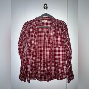 Hollister Red Plaid Flannel